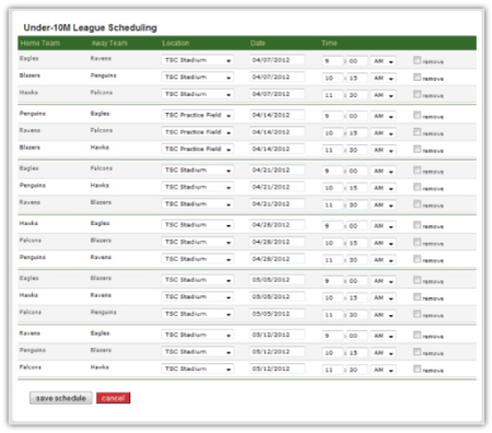 Automated League Scheduling System