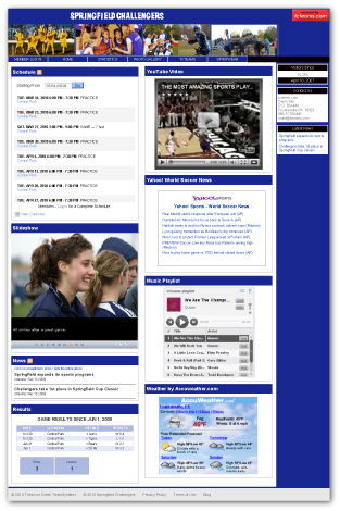 Click here to view a sample team website